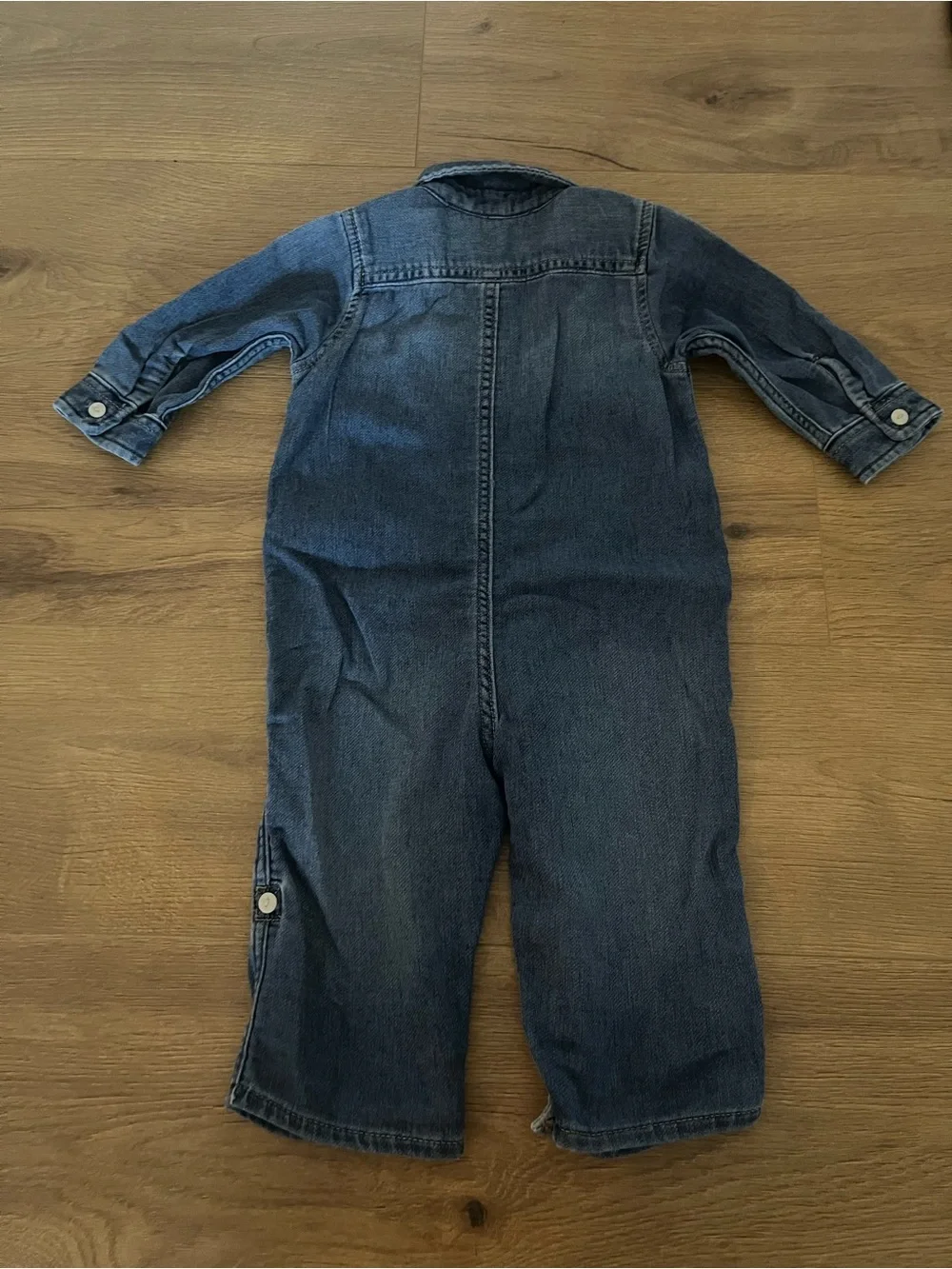 Vintage Y2K Baby Gap Denim Jumpsuit One Piece Size 12-18 Months